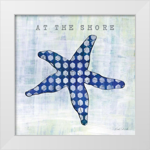 Indigo Sea Creatures IV White Modern Wood Framed Art Print by Dundon, Caitlin