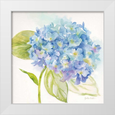Painted Hydrangeas I White Modern Wood Framed Art Print by Coulter, Cynthia