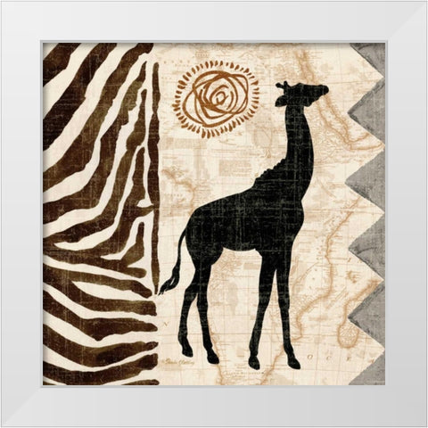 Safari Jungle I White Modern Wood Framed Art Print by Gladding, Pamela