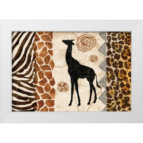 Safari Jungle Landscape White Modern Wood Framed Art Print by Gladding, Pamela