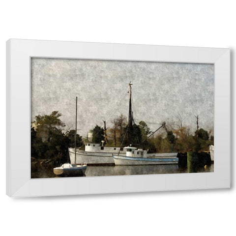 Shipyard White Modern Wood Framed Art Print by Romita, Denise
