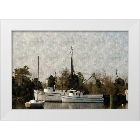 Shipyard White Modern Wood Framed Art Print by Romita, Denise