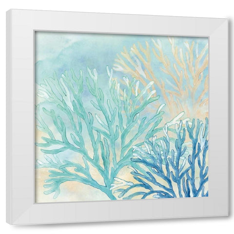 Coral Reef II White Modern Wood Framed Art Print by Coulter, Cynthia