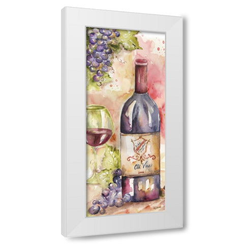 Watercolor Wine Panel I White Modern Wood Framed Art Print by Tre Sorelle Studios