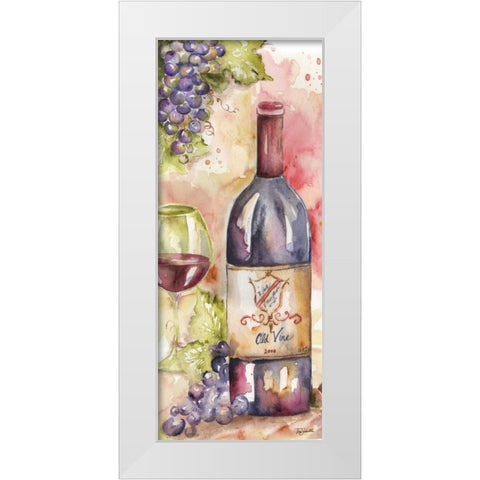 Watercolor Wine Panel I White Modern Wood Framed Art Print by Tre Sorelle Studios