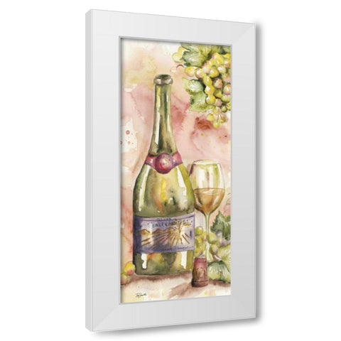 Watercolor Wine Panel II White Modern Wood Framed Art Print by Tre Sorelle Studios