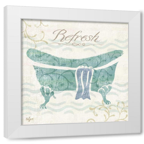 Tranquil Tub I White Modern Wood Framed Art Print by Lyon, Rebecca