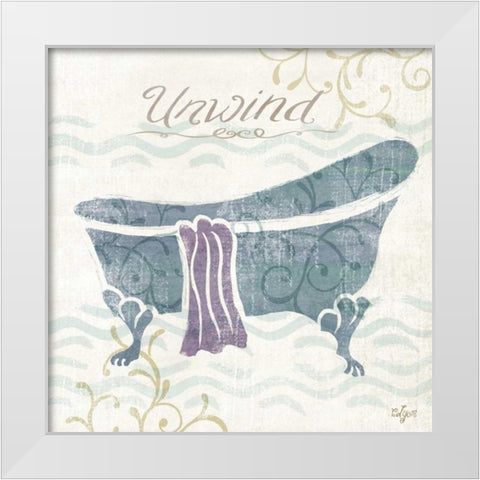 Tranquil Tub II White Modern Wood Framed Art Print by Lyon, Rebecca