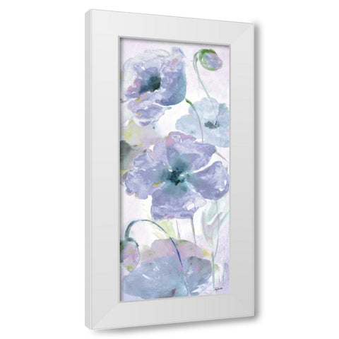 Watercolor Garden Purple Panel I White Modern Wood Framed Art Print by Tre Sorelle Studios