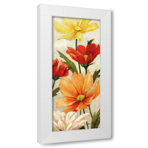 Spice Floral Panel II White Modern Wood Framed Art Print by Milan, Vittorio