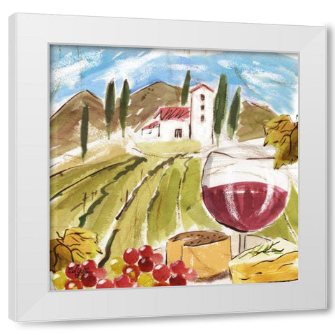 Tuscan Watercolor IV White Modern Wood Framed Art Print by Lyon, Rebecca