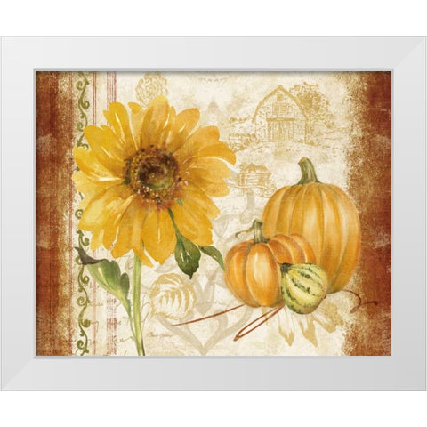 Harvest Time Landscape White Modern Wood Framed Art Print by Gladding, Pamela