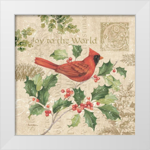 Christmas Trail I White Modern Wood Framed Art Print by Gladding, Pamela