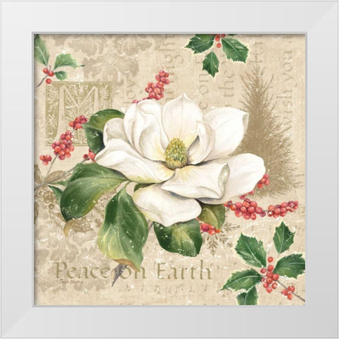 Christmas Trail II White Modern Wood Framed Art Print by Gladding, Pamela