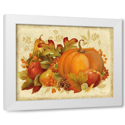 Harvest Bounty Rectangle White Modern Wood Framed Art Print by Gladding, Pamela