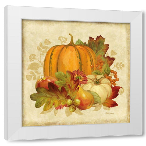 Harvest Bounty I White Modern Wood Framed Art Print by Gladding, Pamela