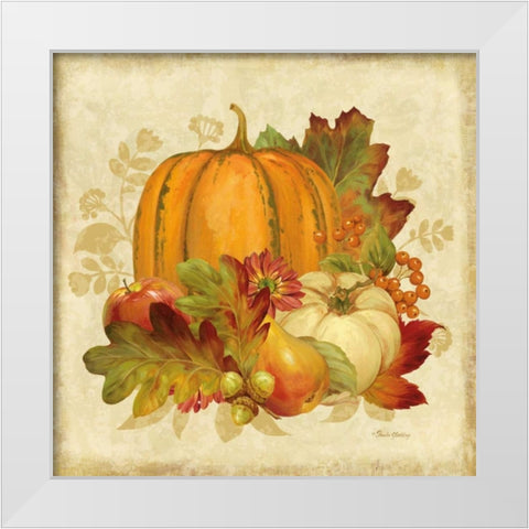 Harvest Bounty I White Modern Wood Framed Art Print by Gladding, Pamela