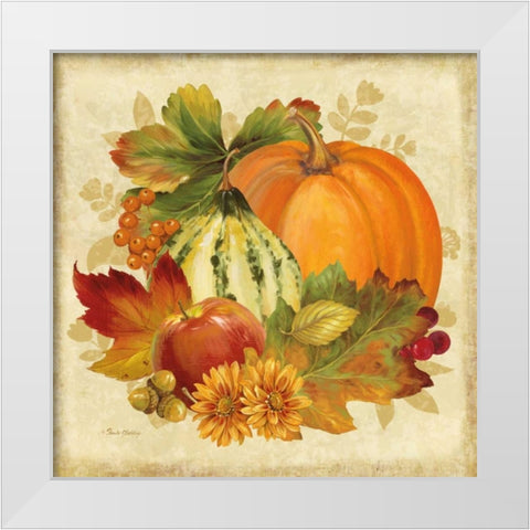 Harvest Bounty II White Modern Wood Framed Art Print by Gladding, Pamela