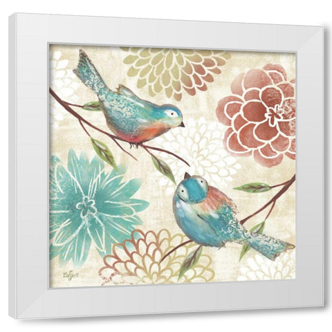 Elegant Chickadee Neutral I White Modern Wood Framed Art Print by Lyon, Rebecca