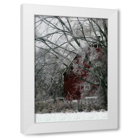 Sheltered White Modern Wood Framed Art Print by Romita, Denise