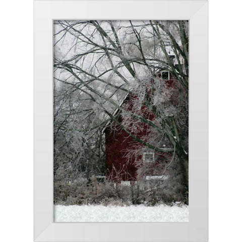 Sheltered White Modern Wood Framed Art Print by Romita, Denise
