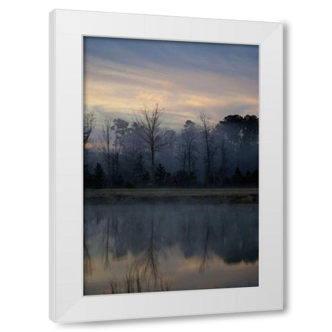 Misty Morning White Modern Wood Framed Art Print by Romita, Denise