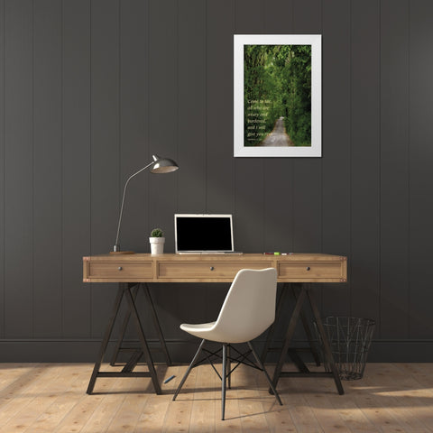 Through the Trees I White Modern Wood Framed Art Print by Romita, Denise