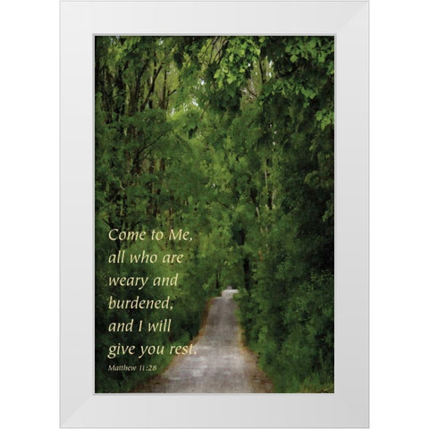 Through the Trees I White Modern Wood Framed Art Print by Romita, Denise