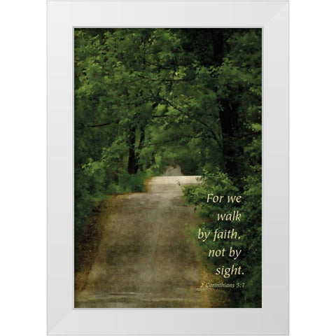 Through the Trees II White Modern Wood Framed Art Print by Romita, Denise