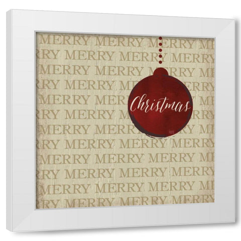 Christmas Ornaments I White Modern Wood Framed Art Print by hartworks
