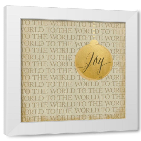 Christmas Ornaments II White Modern Wood Framed Art Print by hartworks