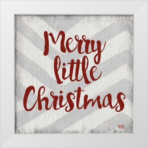 Chevron Christmas I White Modern Wood Framed Art Print by hartworks