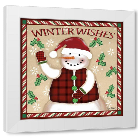 Seasons Greetings Snowmen II White Modern Wood Framed Art Print by Killeen, Jen