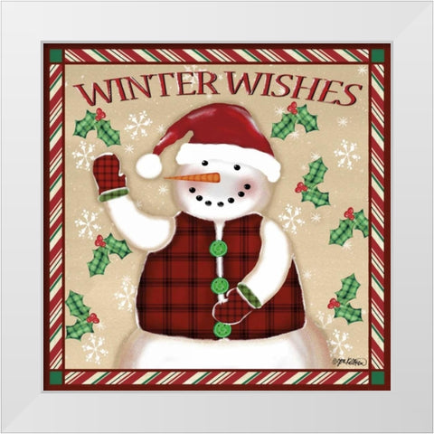 Seasons Greetings Snowmen II White Modern Wood Framed Art Print by Killeen, Jen