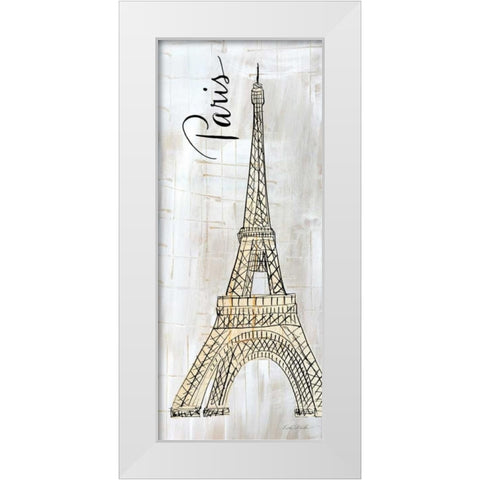 Around the World Panel I White Modern Wood Framed Art Print by Dundon, Caitlin