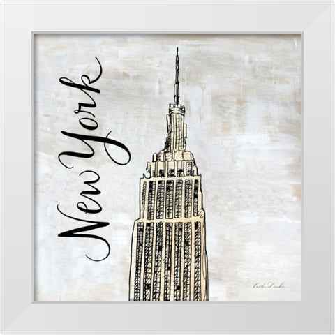 Around the World IV White Modern Wood Framed Art Print by Dundon, Caitlin