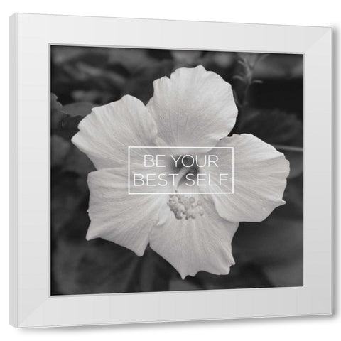 Say it in Black and White I White Modern Wood Framed Art Print by Romita, Denise