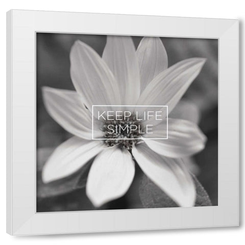 Say it in Black and White II White Modern Wood Framed Art Print by Romita, Denise