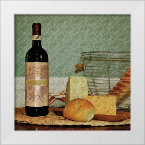 Country Wine I White Modern Wood Framed Art Print by Romita, Denise