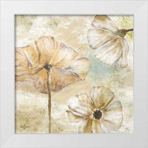 Poppy Passion Neutral I White Modern Wood Framed Art Print by Lyon, Rebecca