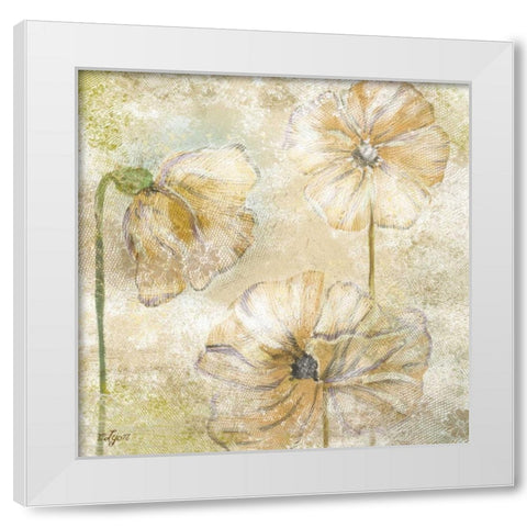 Poppy Passion Neutral II White Modern Wood Framed Art Print by Lyon, Rebecca