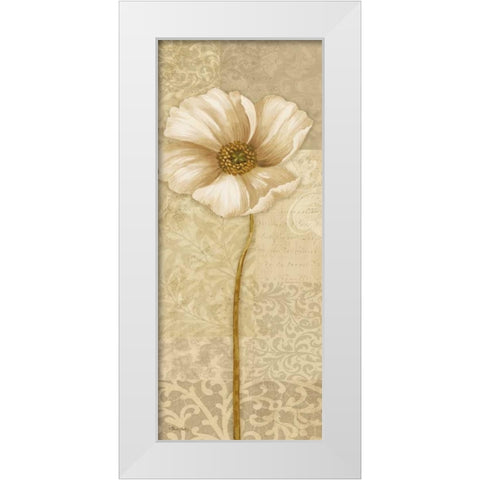 Soft Bloom Panel II White Modern Wood Framed Art Print by Gladding, Pamela