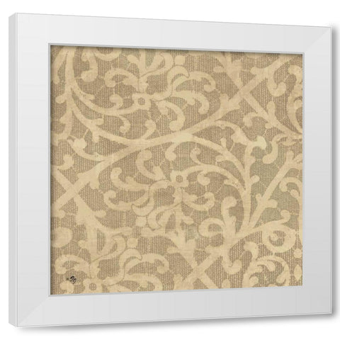 Neutral Pattern I White Modern Wood Framed Art Print by Gladding, Pamela