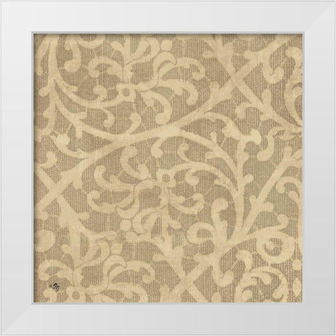 Neutral Pattern I White Modern Wood Framed Art Print by Gladding, Pamela
