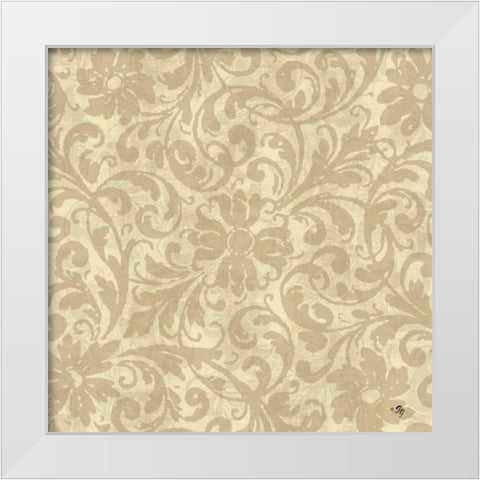 Neutral Pattern II White Modern Wood Framed Art Print by Gladding, Pamela