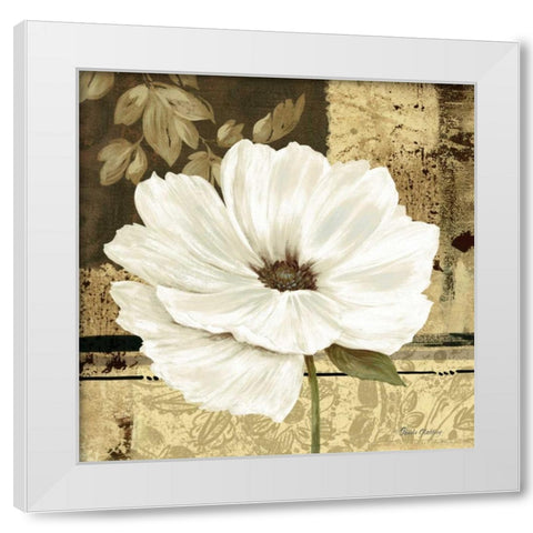 Poppies in Grey I White Modern Wood Framed Art Print by Gladding, Pamela