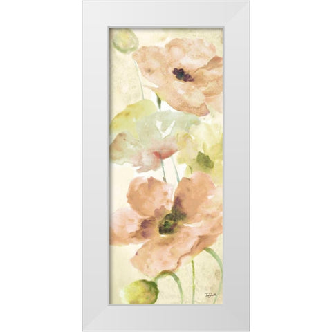 Watercolor Blush Panel II White Modern Wood Framed Art Print by Tre Sorelle Studios