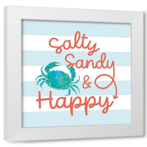 Coral Aqua VI White Modern Wood Framed Art Print by Reed, Tara