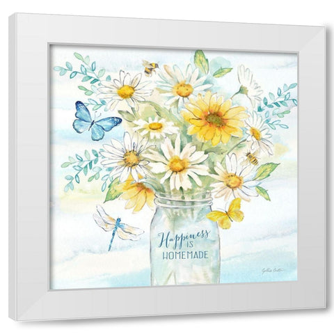 Daisy Days II White Modern Wood Framed Art Print by Coulter, Cynthia