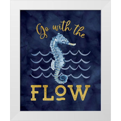 Deep  Blue Sea XII on Navy White Modern Wood Framed Art Print by Reed, Tara